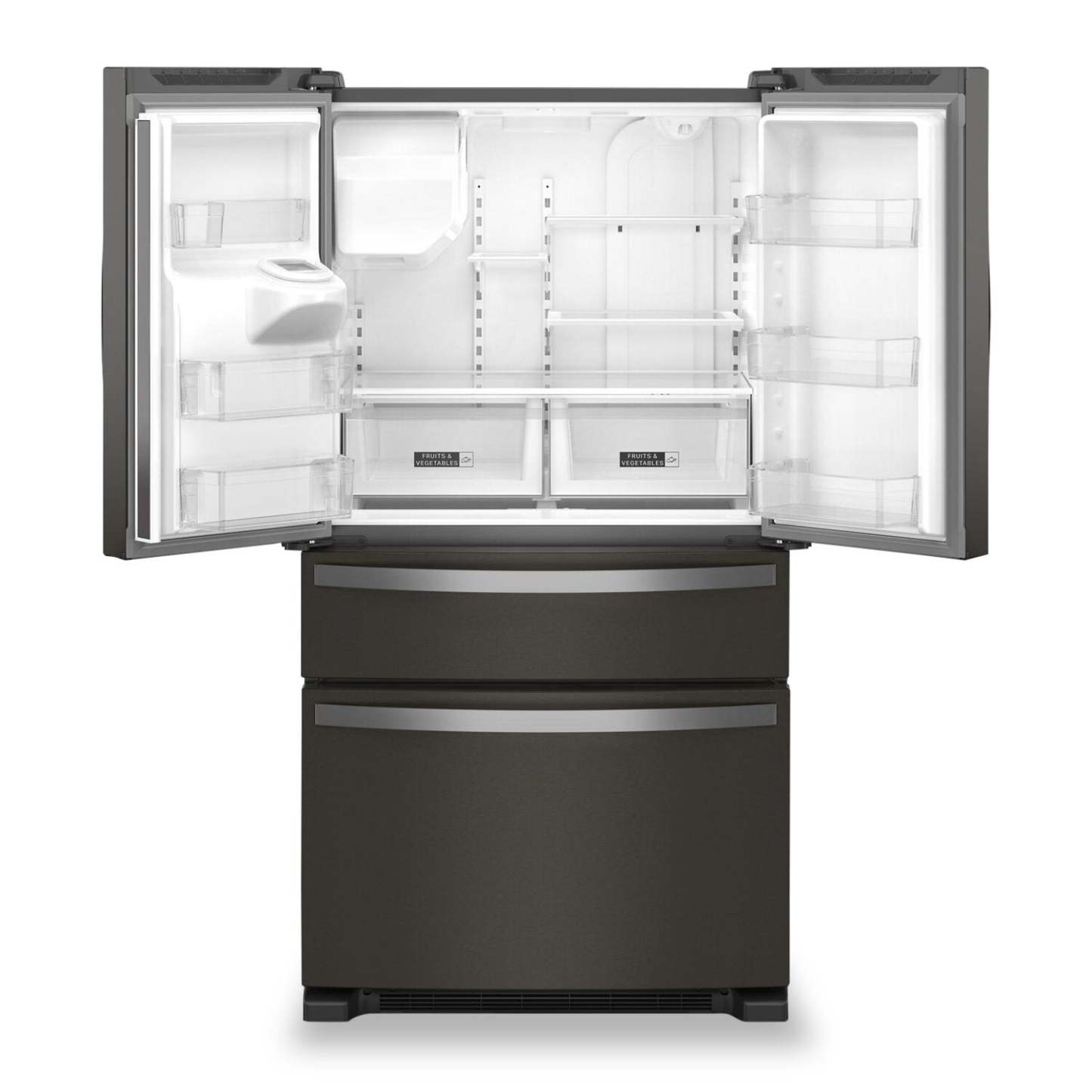 Réfrigérateur Whirlpool de 36 po et de 24,5 pi³ à portes françaises - acier inoxydable noir - WRMF3636RV | WRMF36RV