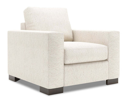 Fauteuil Track de Sofa Lab personnalisable 38 po en tissu chenille avec accoudoirs rectilignes - beige Luxury Sand | TR303093