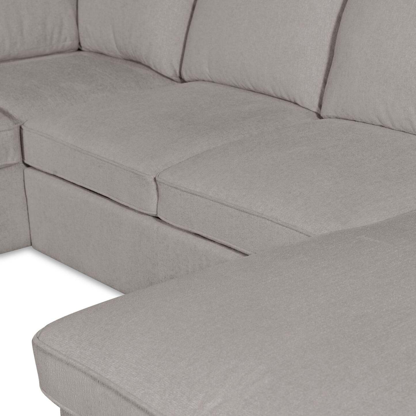 Sofa-lit sectionnel Haven de Scott Living 3 pièces en tissu de chenille avec 2 fauteuils longs de rangement - gris