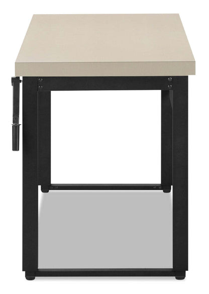 Bureau Kai de 47,25 po à hauteur réglable - taupe