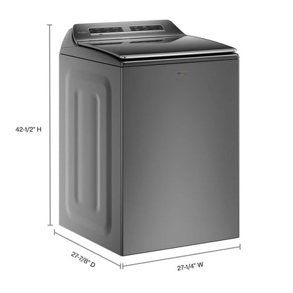 Laveuse intelligente Whirlpool à chargement par le haut de 6 pi³ - ombre chrome - WTW8127LC | Whirlpool 6.0 Cu. Ft. Smart Top-Load Washer - Chrome Shadow - WTW8127LC