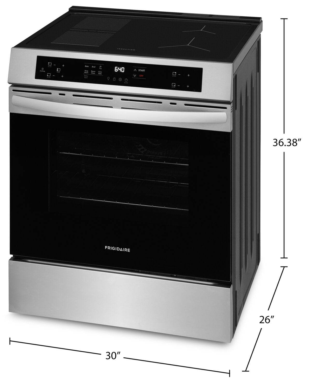 Frigidaire 5,3 pi³ Cuisinière à induction avec commandes à l’avant et friture à air - acier inoxydable - FCFI308CBS
