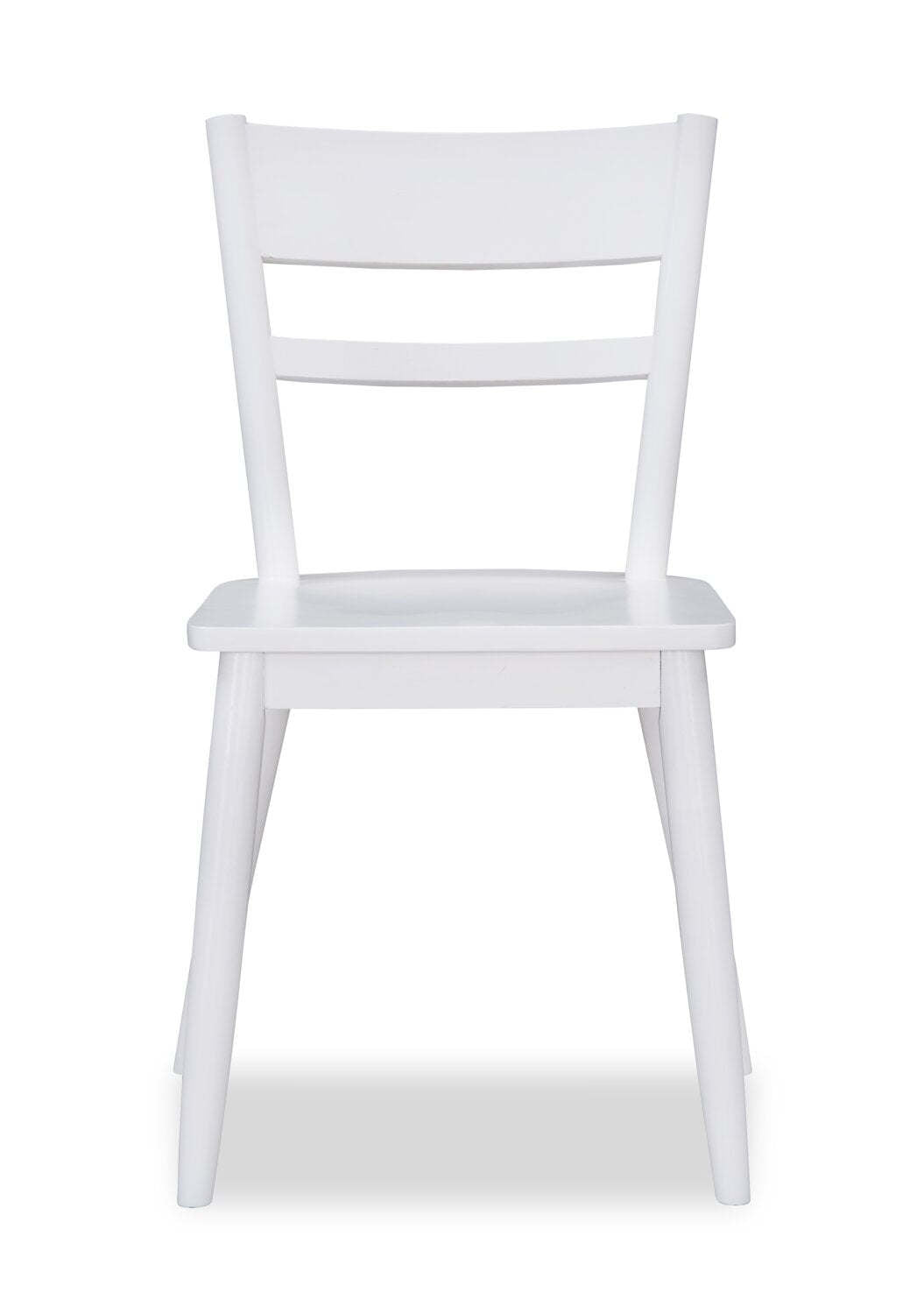 Remi 5pc Dining Set with Table & 4 Ladder-Back Chairs, Glass & Wood, 42W Round - Black & White | Ensemble de salle à manger Remi 5 pièces avec table ronde de 42 po et 4 chaises à dossier en échelle, en verre et bois - noir et blanc