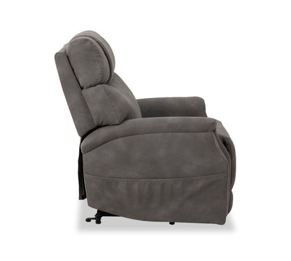 Claire 34 Fauteuil basculeur à inclinaison électrique en tissu d’apparence cuir - gris anthracite
