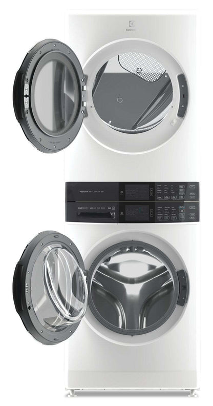 Tour de buanderie Electrolux à chargement frontal de 5,2/8,0 pi³ avec vapeur - blanc - ELTE760CAW | Tour de buanderie Laundry TowerMC à la vapeur Electrolux à chargement frontal de 5,2/8,0 pi³ - blanc…
