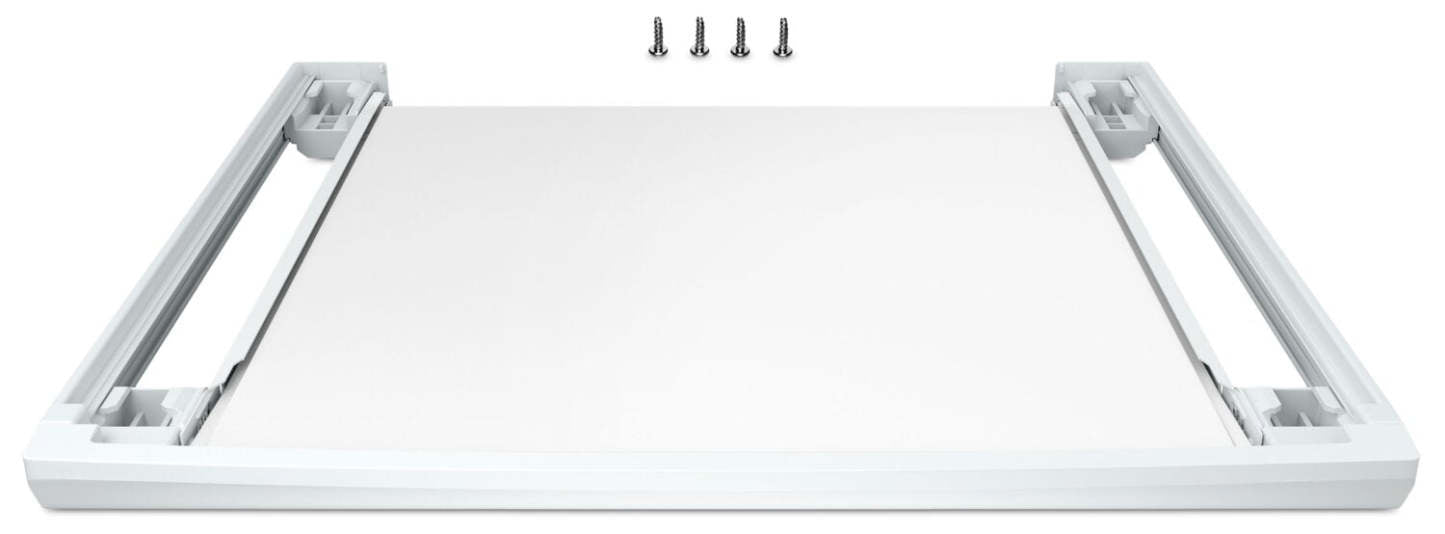 Bosch Kit d'empilage de buanderie avec tablette coulissante - Blanc - WTZ27500UC | Trousse de superposition Bosch pour la buanderie avec tablette coulissante - Blanc - WTZ27500UC | WTZ27500