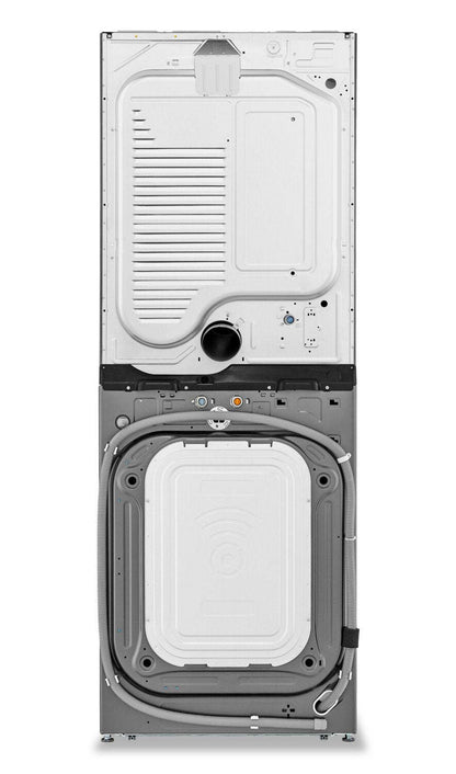 LG Studio 5.8 Washer/7.4 Dryer Cu. Ft. Front-Load High-Efficiency Steam Washtower™ - Nobel Steel - S… | Tour de lavage WashTowerMC à la vapeur haute efficacité LG Studio à chargement frontal avec laveuse …