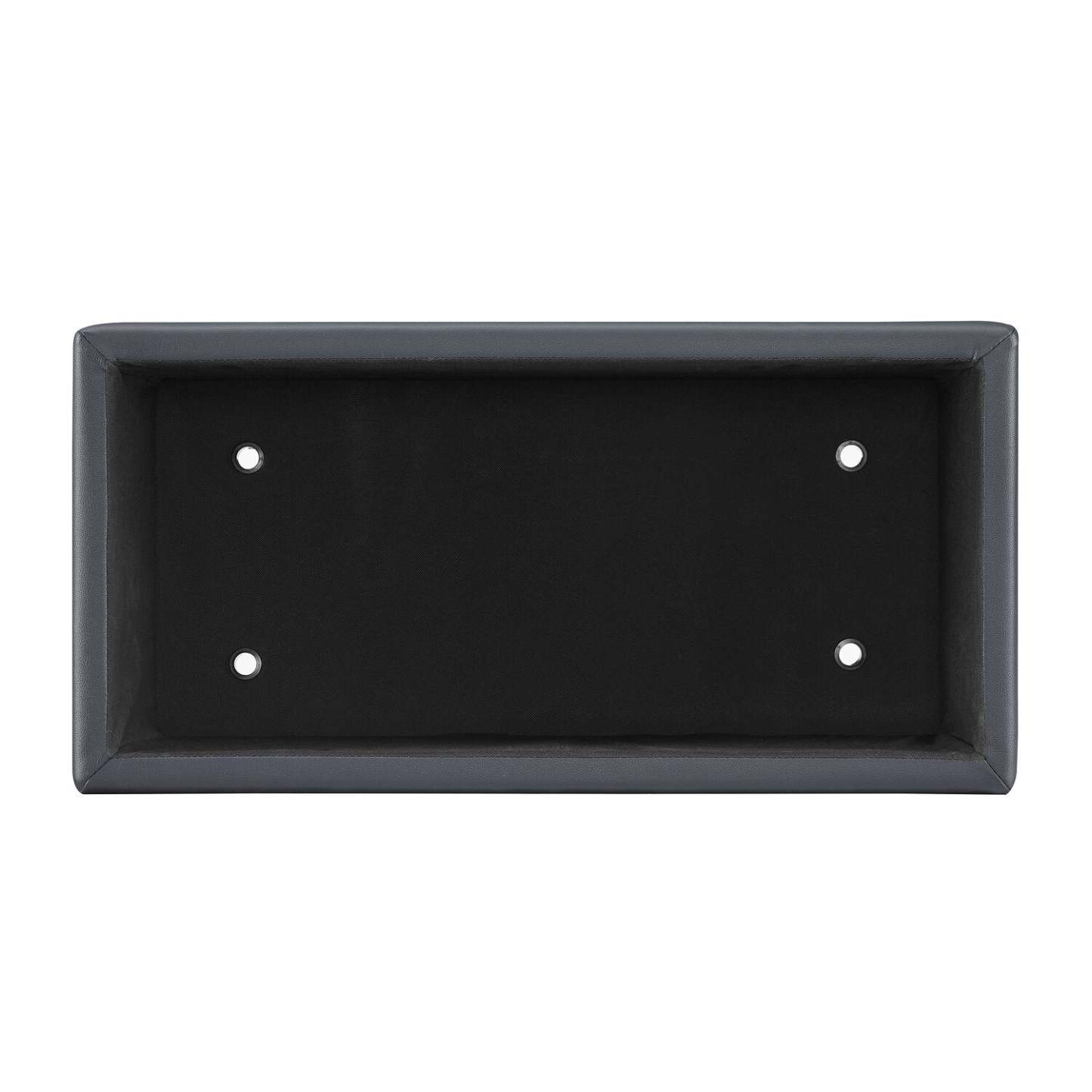 Edmonton 32 Storage Ottoman - Navy Faux Leather|Pouf de rangement Edmonton de 32 po - similicuir bleu marine