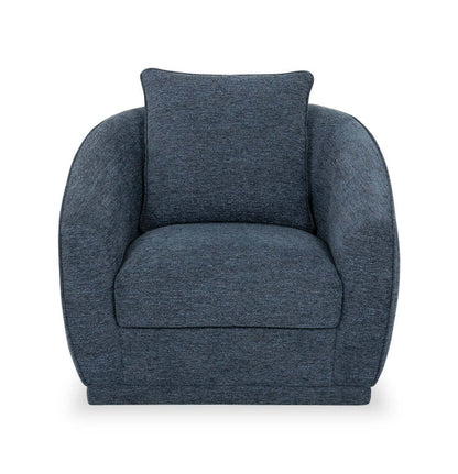 Fauteuil d'appoint pivotant en tissu chenille Rio 34,5 - Bleu | Fauteuil d'appoint pivotant Rio de 34,5 po en tissu chenille - bleu