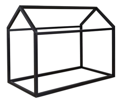 Lit Walt House pour enfants, bois, noir - taille simple | Lit maison Walt pour enfants, bois, noir - format lit simple