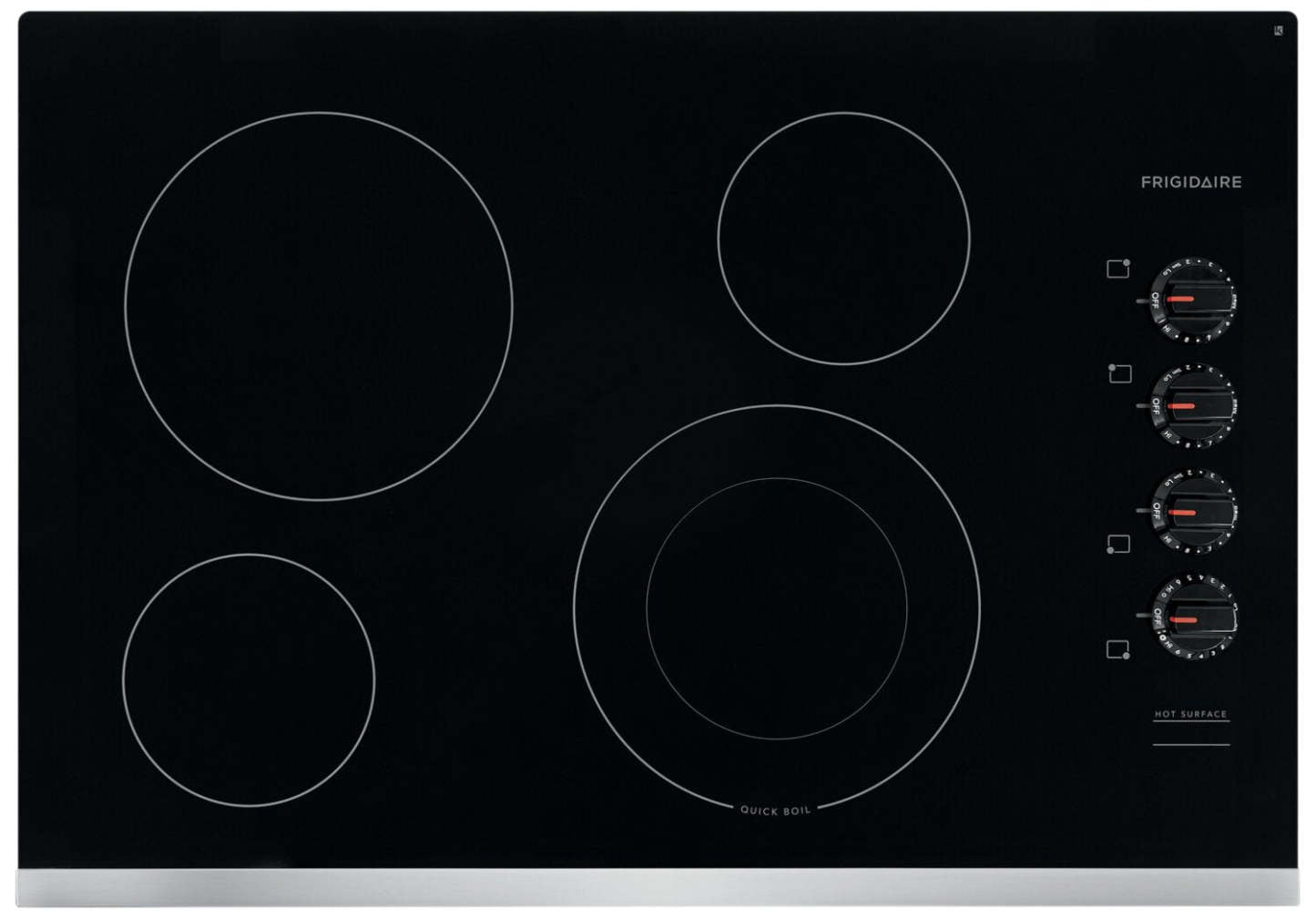 Table de cuisson électrique Frigidaire 30 à 4 éléments - Acier inoxydable - FFEC3025US | Surface de cuisson électrique Frigidaire de 30 po à 4 éléments - acier inoxydable - FFEC3025US