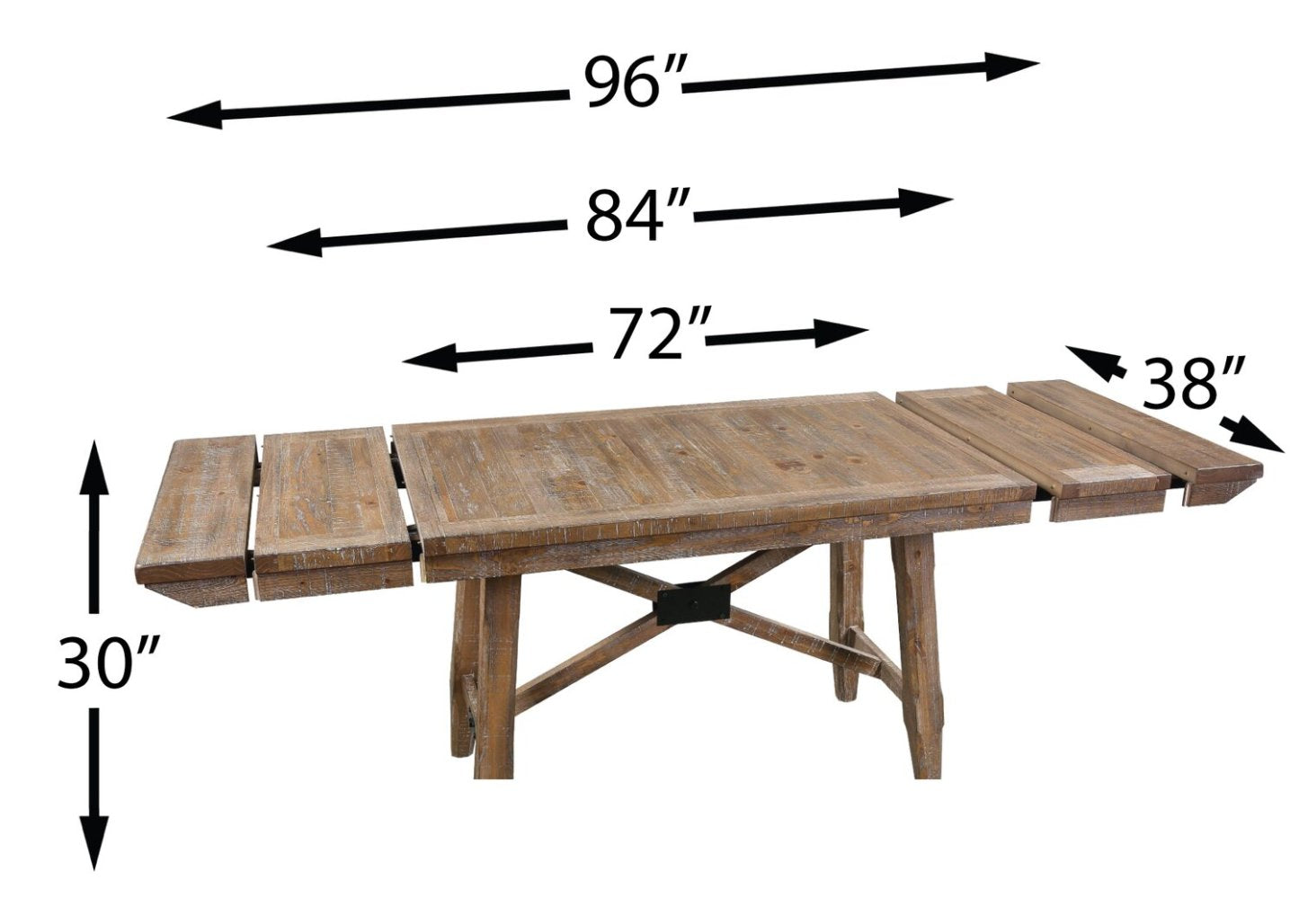 Table de salle à manger Cèdre en bois de pin, base à tréteaux, 72,07 po - Brune | Table de salle à manger en cèdre, bois de pin, base à tréteaux, 72,07 W - Marron