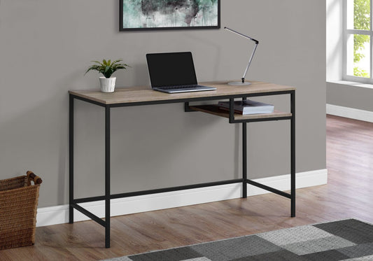 Bureau Frankie 48 avec étagère - Taupe|Bureau Frankie de 48 po avec étagère - taupe