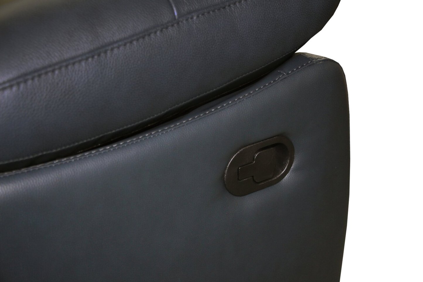 Fauteuil inclinable Corbin 40.16 en cuir véritable de première qualité - Bleu | Fauteuil inclinable Corbin de 40,16 po en cuir véritable de qualité supérieure - bleu