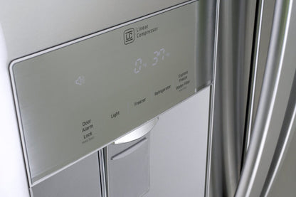 LG 30 22 pi³ Réfrigérateur à portes françaises - Acier inoxydable résistant aux traces - LRFWS2200S | Réfrigérateur LG de 22 pi³ et de 30 po à portes françaises - acier inoxydable Smudge-ProofMD - LRFWS…