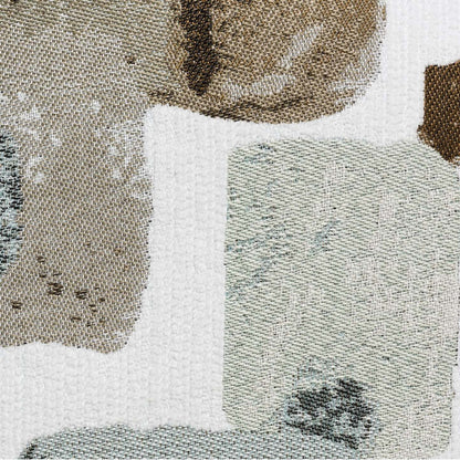 Fabriqué au Canada, causeuse Nofia de 58 po en tissu de chenille avec 2 coussins décoratifs et pattes en bois - lin beige