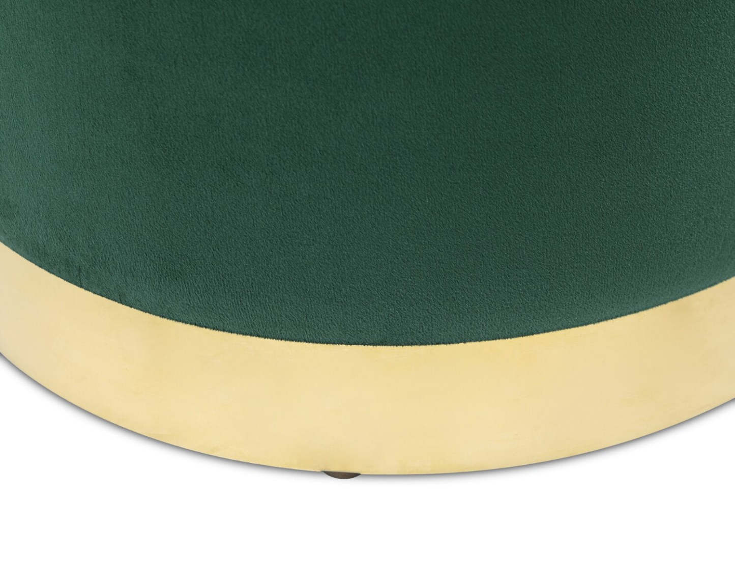 Phebe 16.5 Storage Ottoman with Gold Trim Base - Vert|Pouf de rangement Phebe de 16,5 po avec base à bordures dorées - vert