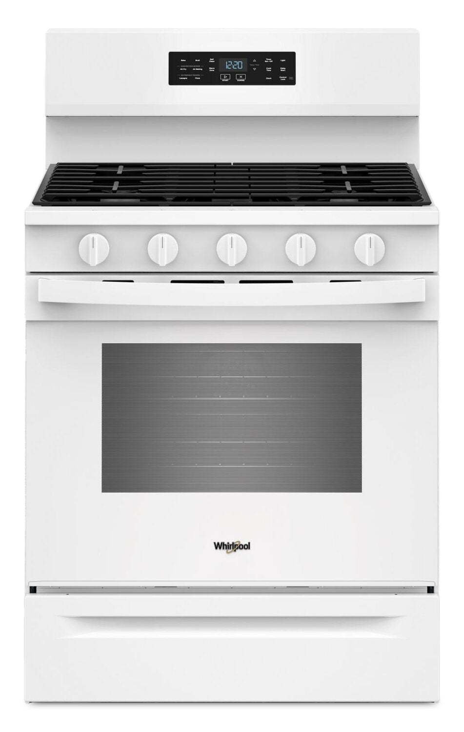 Cuisinière à gaz Whirlpool de 5,0 pi3 avec cuisson à air – blanche - WFGS5730SW