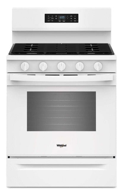 Cuisinière à gaz Whirlpool de 5,0 pi3 avec cuisson à air – blanche - WFGS5730SW