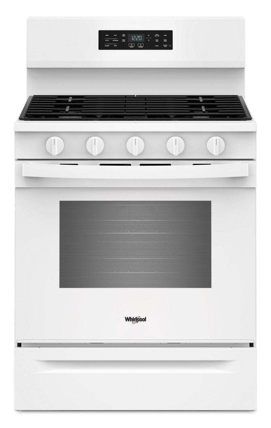 Cuisinière à gaz Whirlpool de 5,0 pi3 avec cuisson à air – blanche - WFGS5730SW
