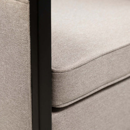 Posh 28.14 Fabric Accent Chair with Removable Back and Seat Cushions and Wood Legs - Beige | Fauteuil d’appoint Posh de 28,14 po en tissu avec coussins de dossier et de siège amovibles et pattes en bois - beige