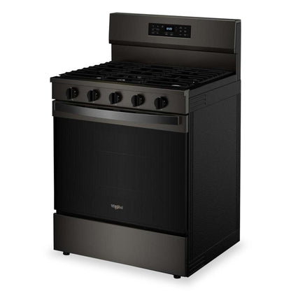 Cuisinière à gaz Whirlpool de 5 pi³ avec friture à air et autonettoyage - acier inoxydable noir - WFGS5030RV | WFGS50RV