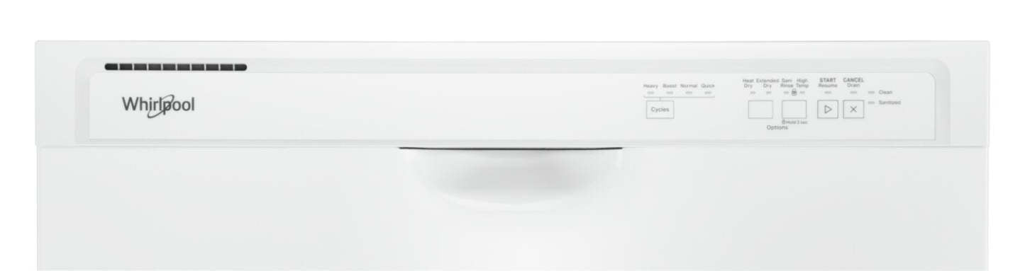 Lave-vaisselle Whirlpool 24 57 dBA à commande frontale encastrable - Blanc - WDF341PAPW | Lave-vaisselle encastré Whirlpool de 24 po et de 57 dBA avec commandes à l'avant - blanc - WDF341PAP…