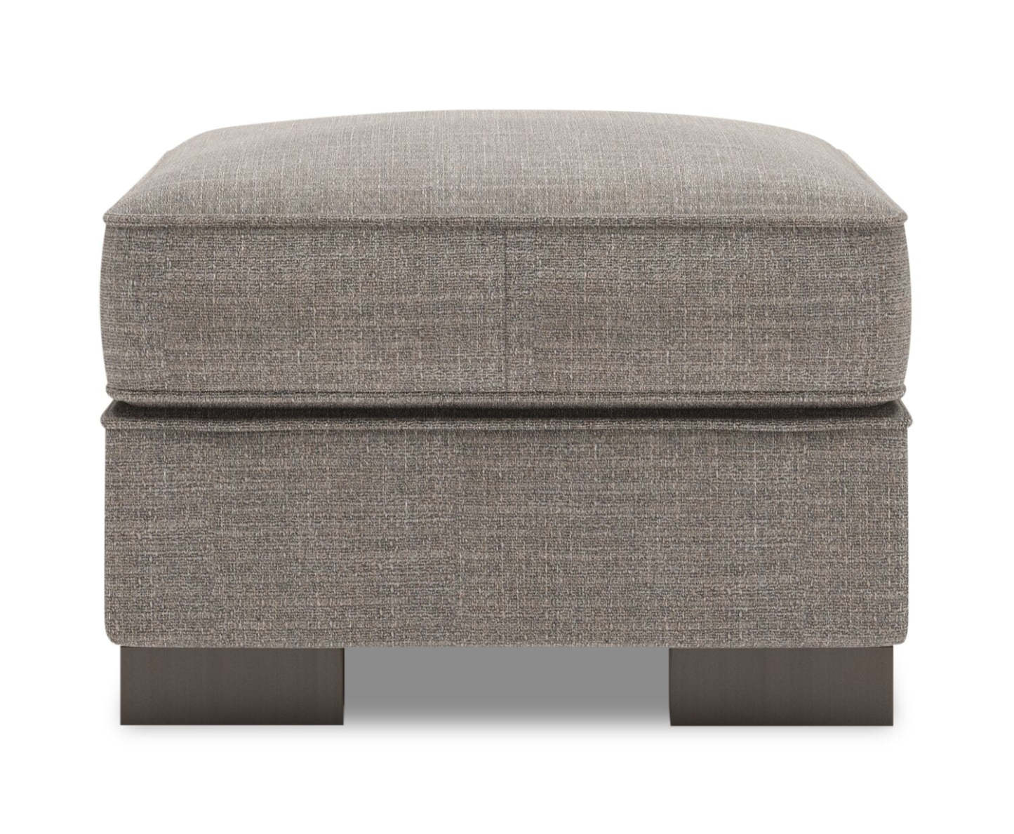 Fabriqué au Canada Canapé personnalisable Lab Track 24 en tissu d'apparence lin - Luna gris fumée | Pouf Track de Sofa Lab de 24 po fabriqué au Canada en tissu d'apparence lin - gris Luna Smoke | TR802391