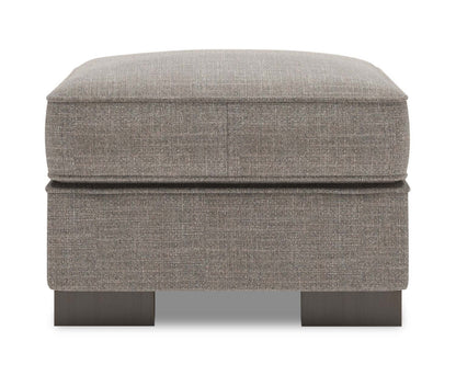 Fabriqué au Canada Canapé personnalisable Lab Track 24 en tissu d'apparence lin - Luna gris fumée | Pouf Track de Sofa Lab de 24 po fabriqué au Canada en tissu d'apparence lin - gris Luna Smoke | TR802391