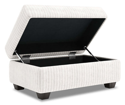 Pouf de rangement The Trunk de Sofa Lab de 39 po fabriqué au Canada en tissu - blanc Dolphin White | TRUN1160