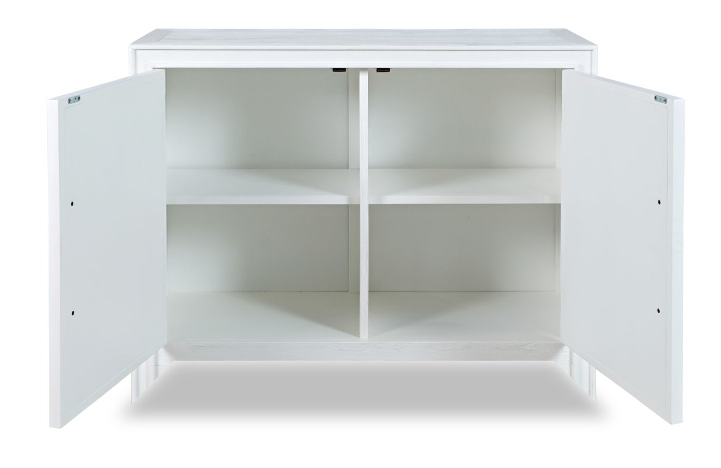Armoire d'appoint en bois massif Keena 40 - Blanc|Armoire décorative Keena de 40 po en bois massif - blanche