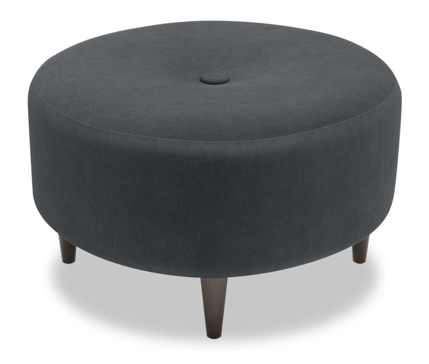 Pouf The Curve 31 en tissu aspect lin - Pax Pepper Grey | Fabriqué au Canada | CURV2949