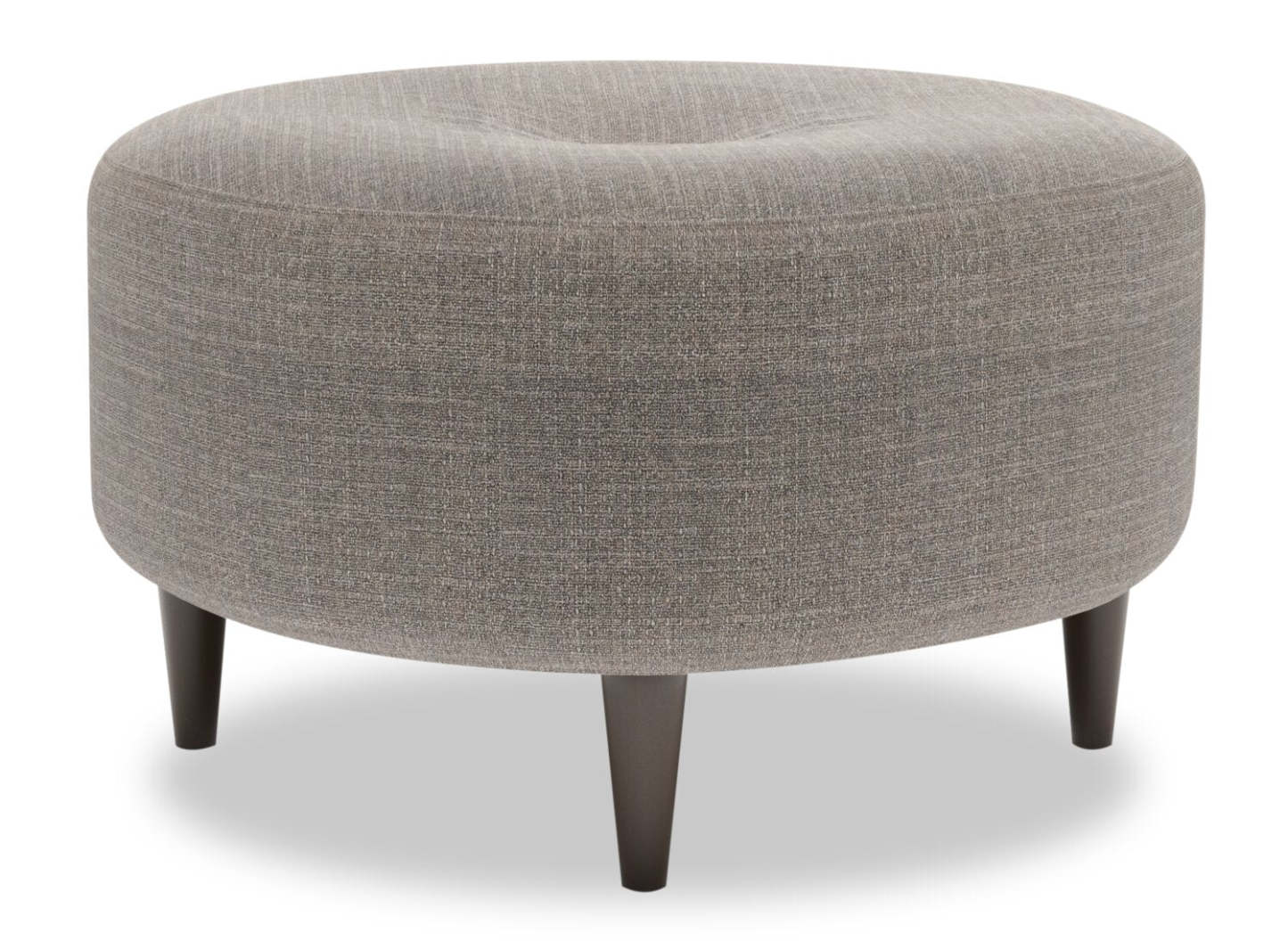 Pouf The Curve 31 en tissu aspect lin - Gris Luna Smoke | Fabriqué au Canada | CURV2391
