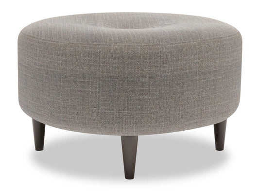 Pouf The Curve 31 en tissu aspect lin - Gris Luna Smoke | Fabriqué au Canada | CURV2391