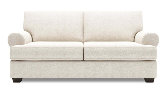 Fabriqué au Canada Canapé Personnalisable Roll 76 Tissu Chenille Taille Condo Canapé avec Accoudoirs Roulés - Beige Sable de Luxe | Canapé Roll de Sofa Lab de 76 po de format condo fabriqué au Canada en tissu de chenille - beige Sable de Luxe | RO093093