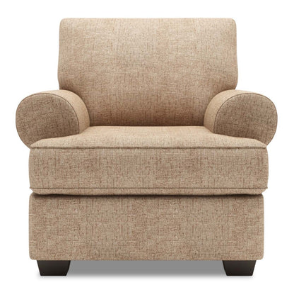 Fauteuil Roll de Sofa Lab de 42 po fabriqué au Canada en tissu de chenille avec accoudoirs enroulés - taupe Luxury Taupe | RO302893