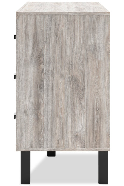 Commode Zen de 62 po (L) x 35,6 po (H) à 6 tiroirs pour la chambre à coucher - grise