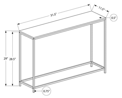 Alma 31.5 Modern Sofa Table - Grey with Black Metal Frame|Table de salon moderne Alma de 31,5 po - grise avec armature en métal noir