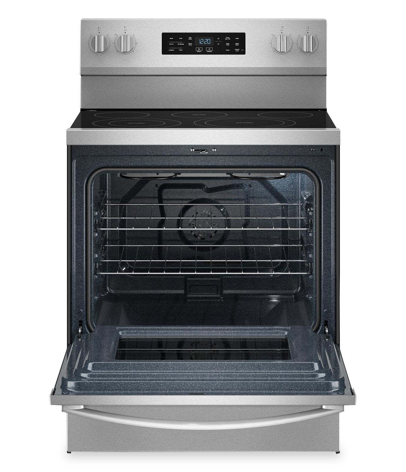 Cuisinière électrique Whirlpool de 5,3 pi3 avec cuisson à air – acier inoxydable résistant aux traces de doigts - YWFES5730SZ
