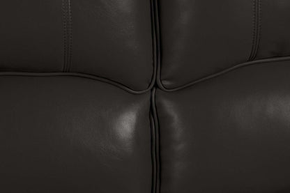 Causeuse inclinable Chandler de 60 po en tissu d'apparence cuir - gris