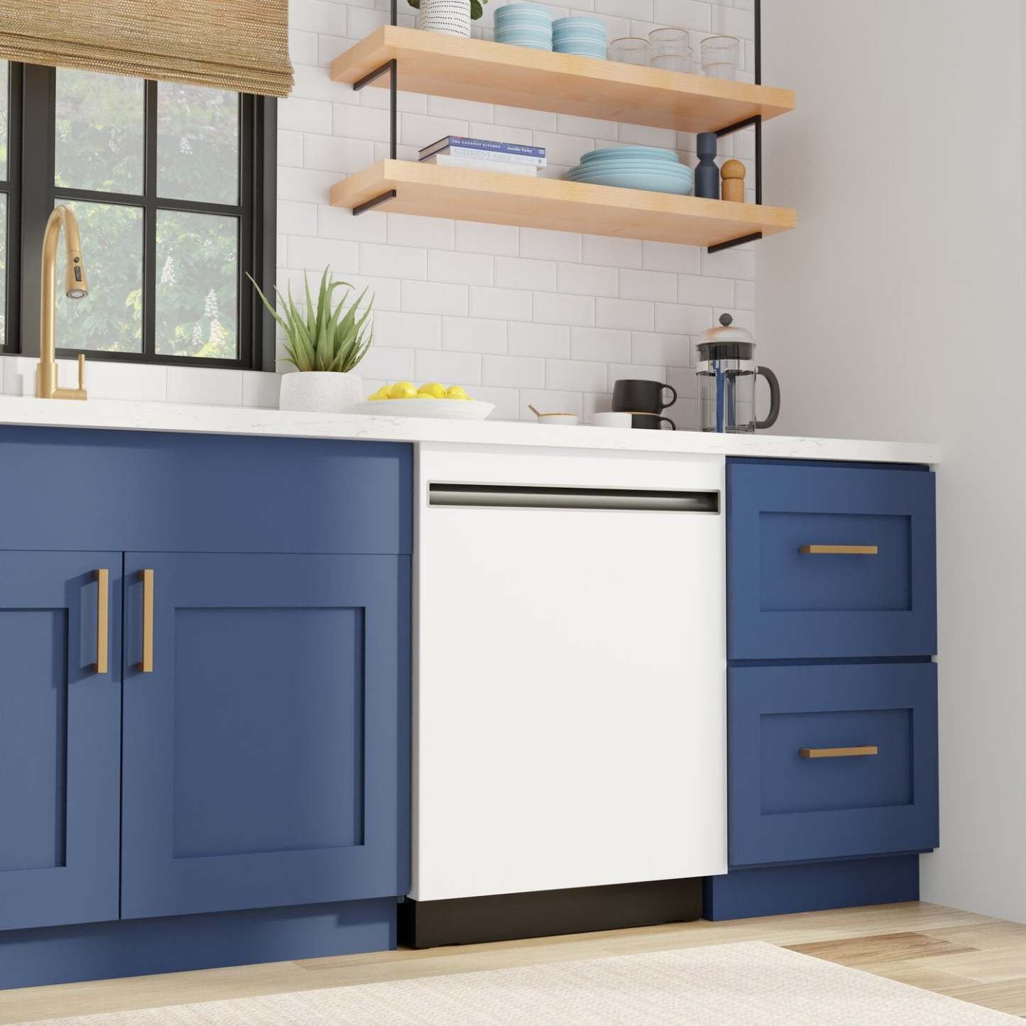 Lave-vaisselle GE 24" 50 dBA Top Control avec séchage à ouverture automatique - Blanc – GBT500SGVWW | Lave-vaisselle GE de 24 po et de 50 dBA avec commandes sur le dessus et séchage - blanc - GBT500SGVWW