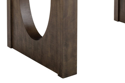 Table de salle à manger Sol de Kort &amp; Co. avec base piédestal, 78 po - brune