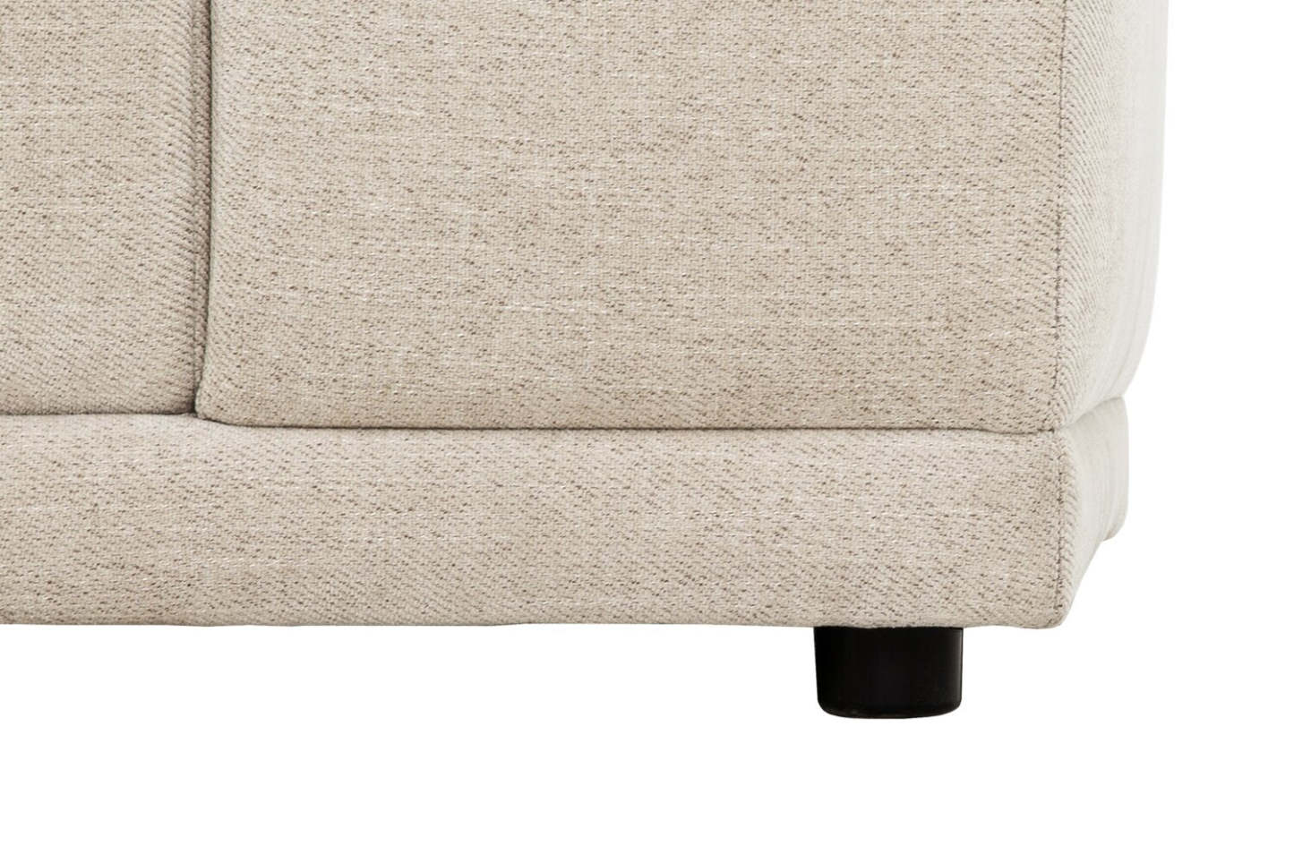 Kort & Co. Causeuse modulaire Oaklyn de 77 po en tissu avec coussins de siège capitonnés - beige