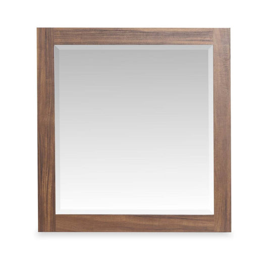 Miroir de commode de chambre à coucher Dante - brun