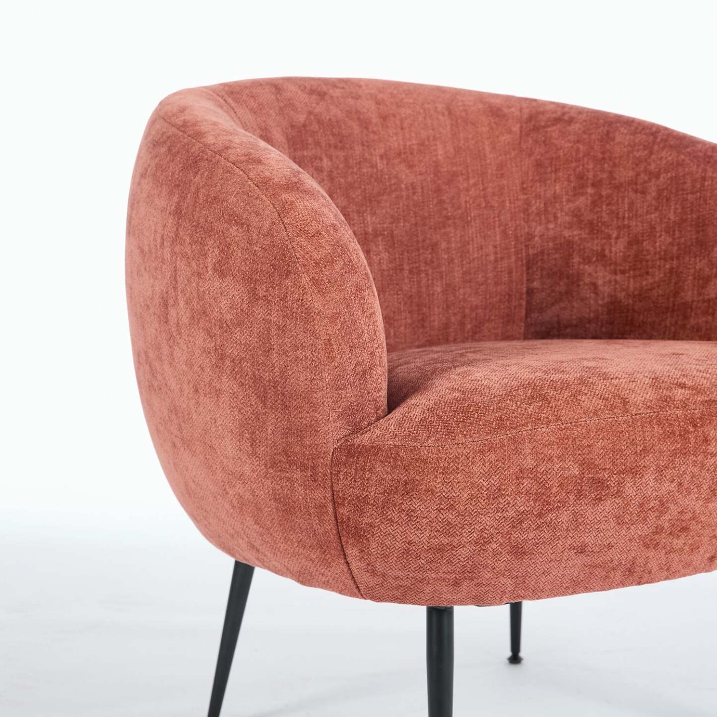 Fauteuil d'appoint en tissu bouclé Nova 28.7 - Orange | Fauteuil d'appoint Nova de 28,7 po en tissu bouclé - orange