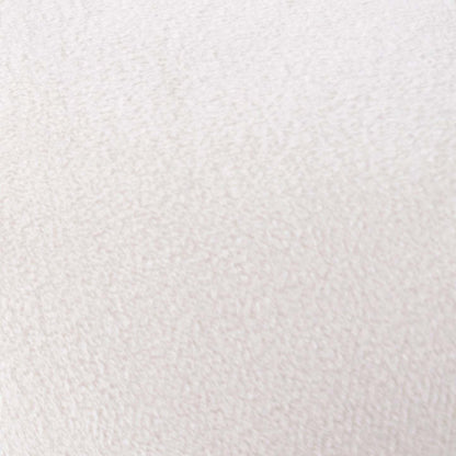 Pouf rond Adell de 17 po en tissu avec base dorée - blanc