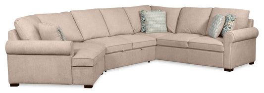 Canapé-lit sectionnel enveloppant de gauche Haven de Scott Living 3 pièces en tissu de chenille - taupe