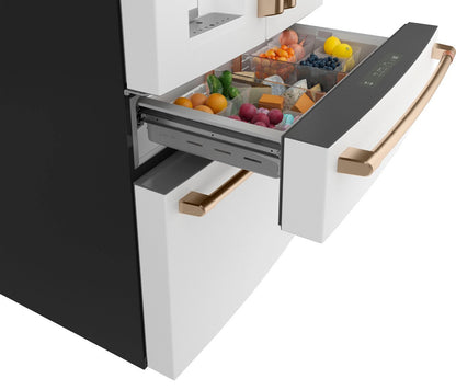 Réfrigérateur Café de 36 22,3 pi³ à 4 portes - blanc mat - CXE22DP4PW2 | Cafe 36 22.3 Cu. Ft. Quad Door Refrigerator - Matte White - CXE22DP4PW2