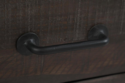 Morgan 16 Rustic Powered Chairside Table with Storage - Dark Brown with Reclaimed Wood|Table de fauteuil rustique Morgan de 16 po avec rangement - brun foncé avec bois recyclé