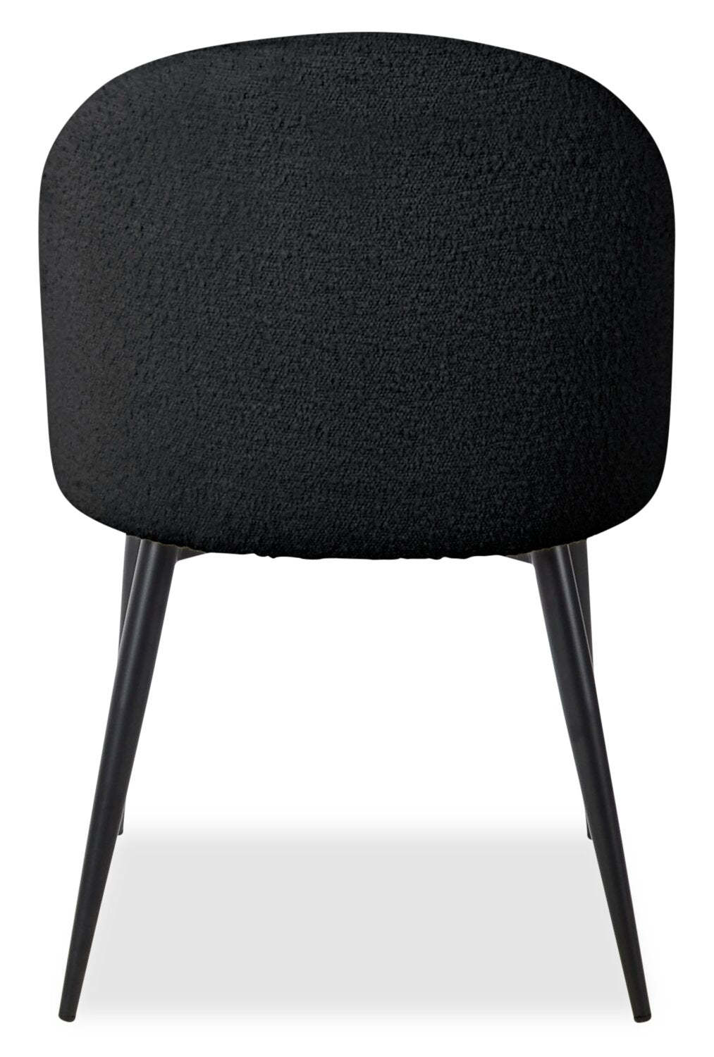 Chaise de salle à manger Bali avec tissu bouclé, métal - Noir | Chaise de salle à manger Bali en tissu bouclé et en métal - noire